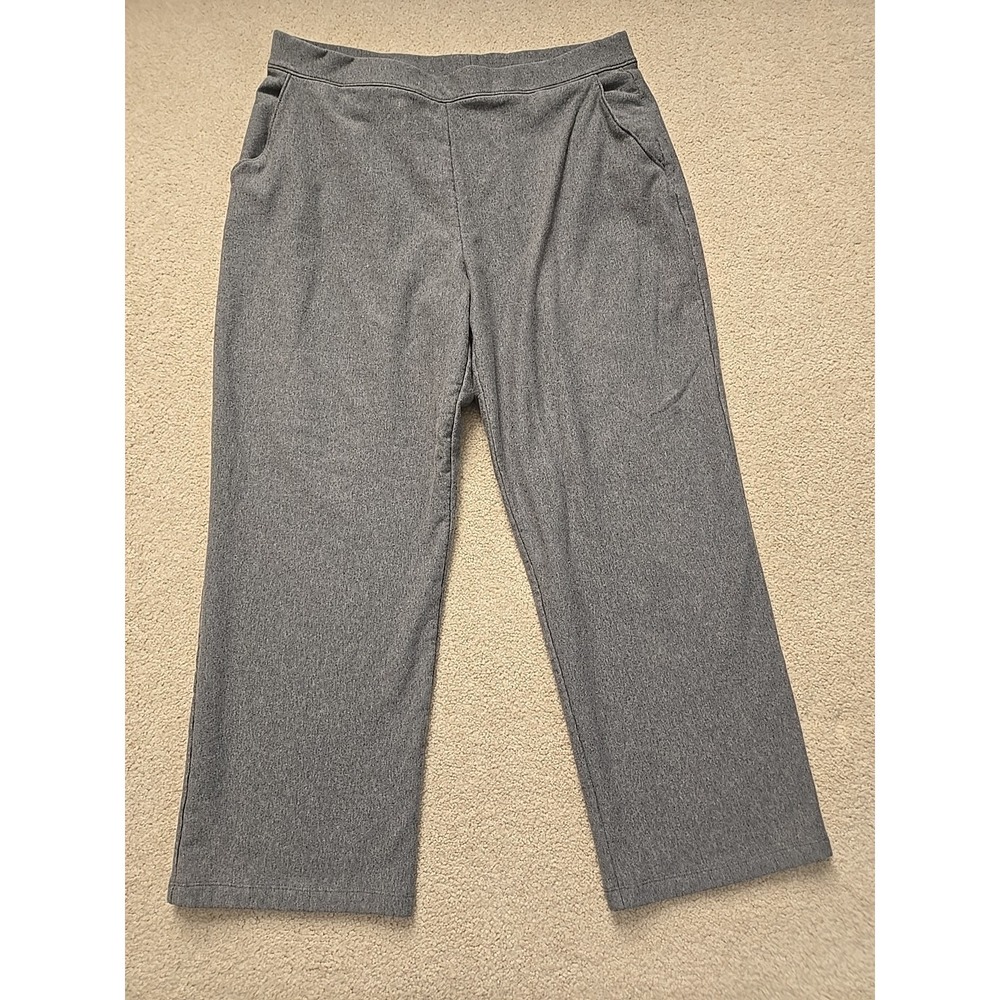 L.L. Bean Pants Women's Size XL Gray, Sweatpants Pull On Cotton Blend